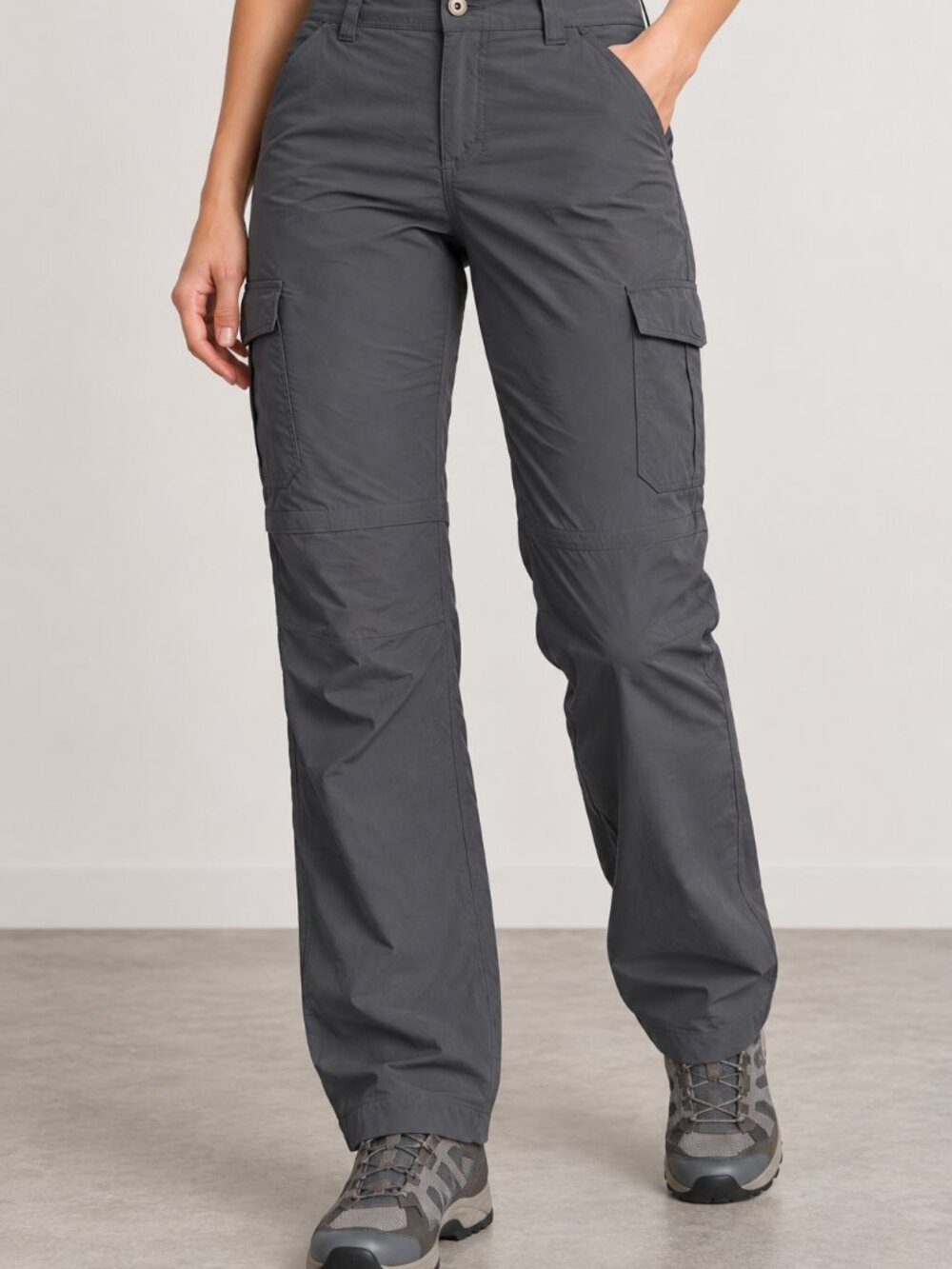 Duluth Trading Co Gray Cargo Convertible Pants Women’s Size 12 x 29